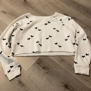 White Scotty dog long sleeve